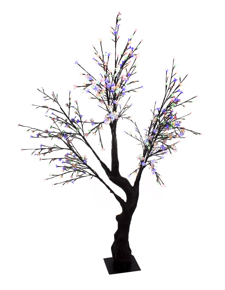 ARBOL LUZ LED FLORES MULTICOLOR 200CM DE ALTO 576 LUCES