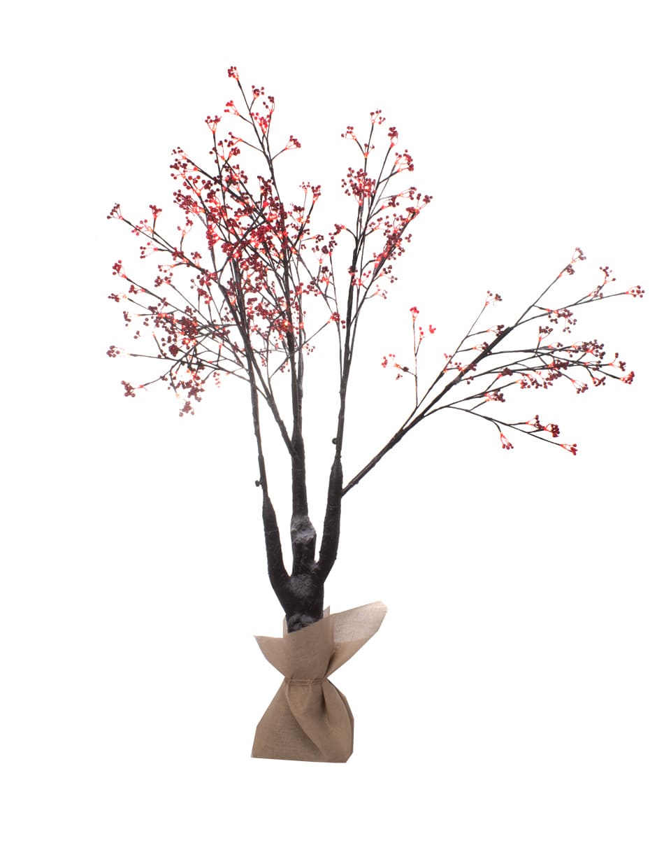 ARBOL LUZ LED FRUTOS ROJOS 180CM DE ALTO 240 LUCES