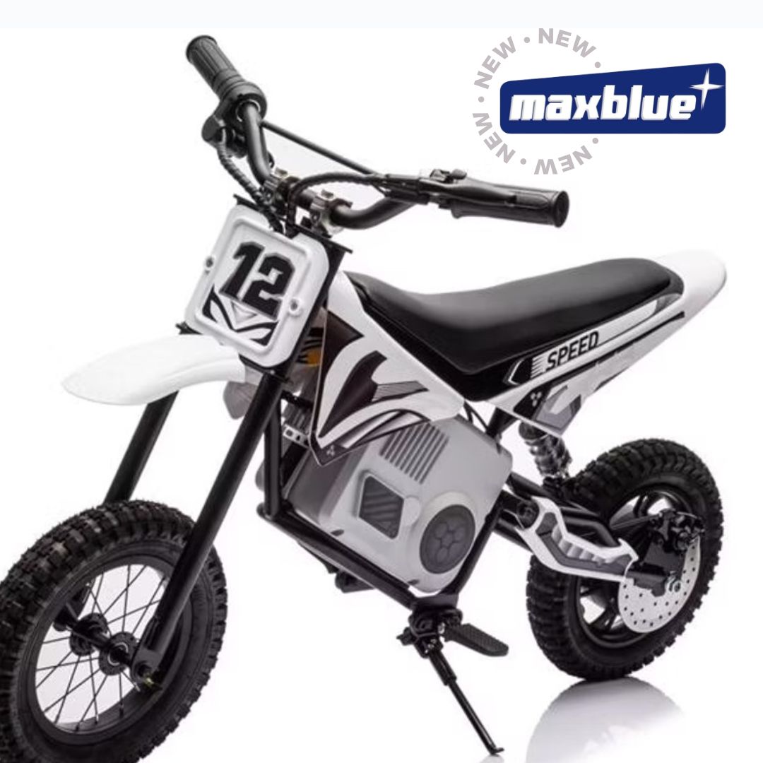 MOTOCICLETA TIPO MOTOCROSS ELECTRICA BLANCA