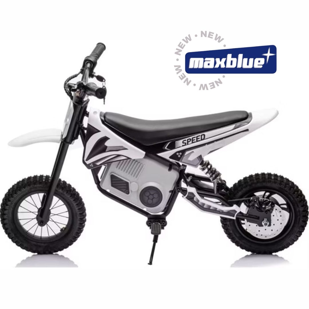 MOTOCICLETA TIPO MOTOCROSS ELECTRICA BLANCA