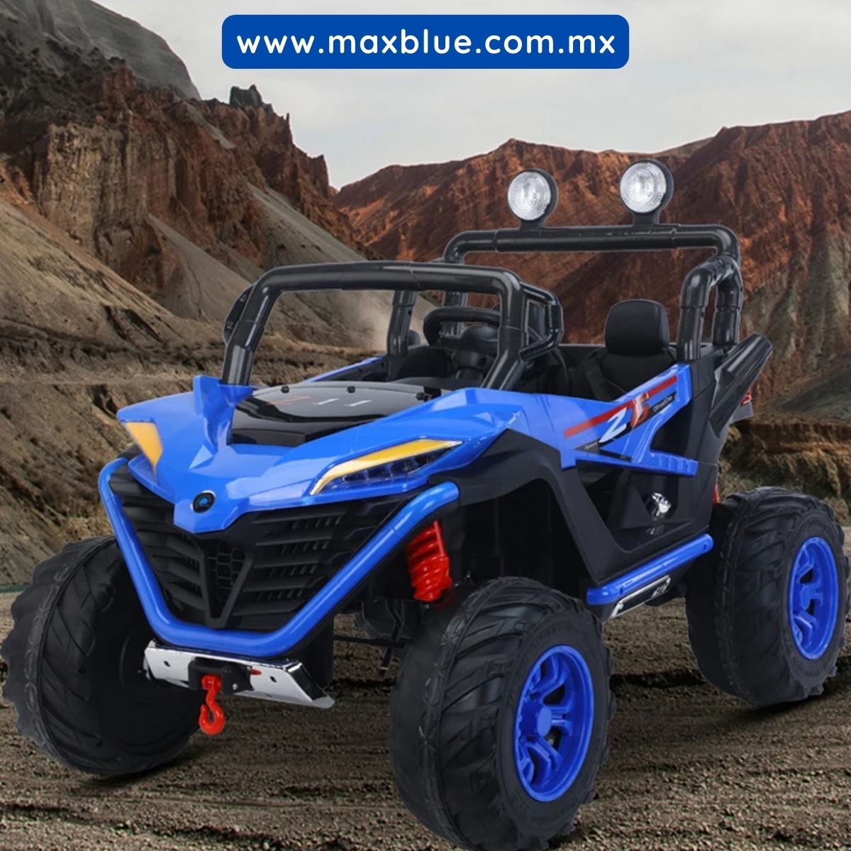 CAMIONETA TIPO BUGGY RZR MONTABLE ELECTRICO AZUL